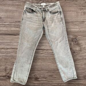 FRAME L’Homme Slim Jeans 30 Gray Wash Slim Straight Cropped 26 Inseam